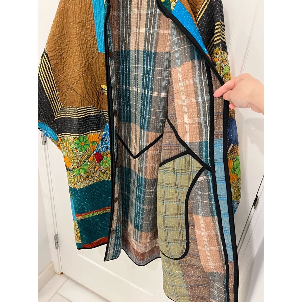Namai Studio Handmade Original Long Quilt Jacket Coat - Picture 7 of 10